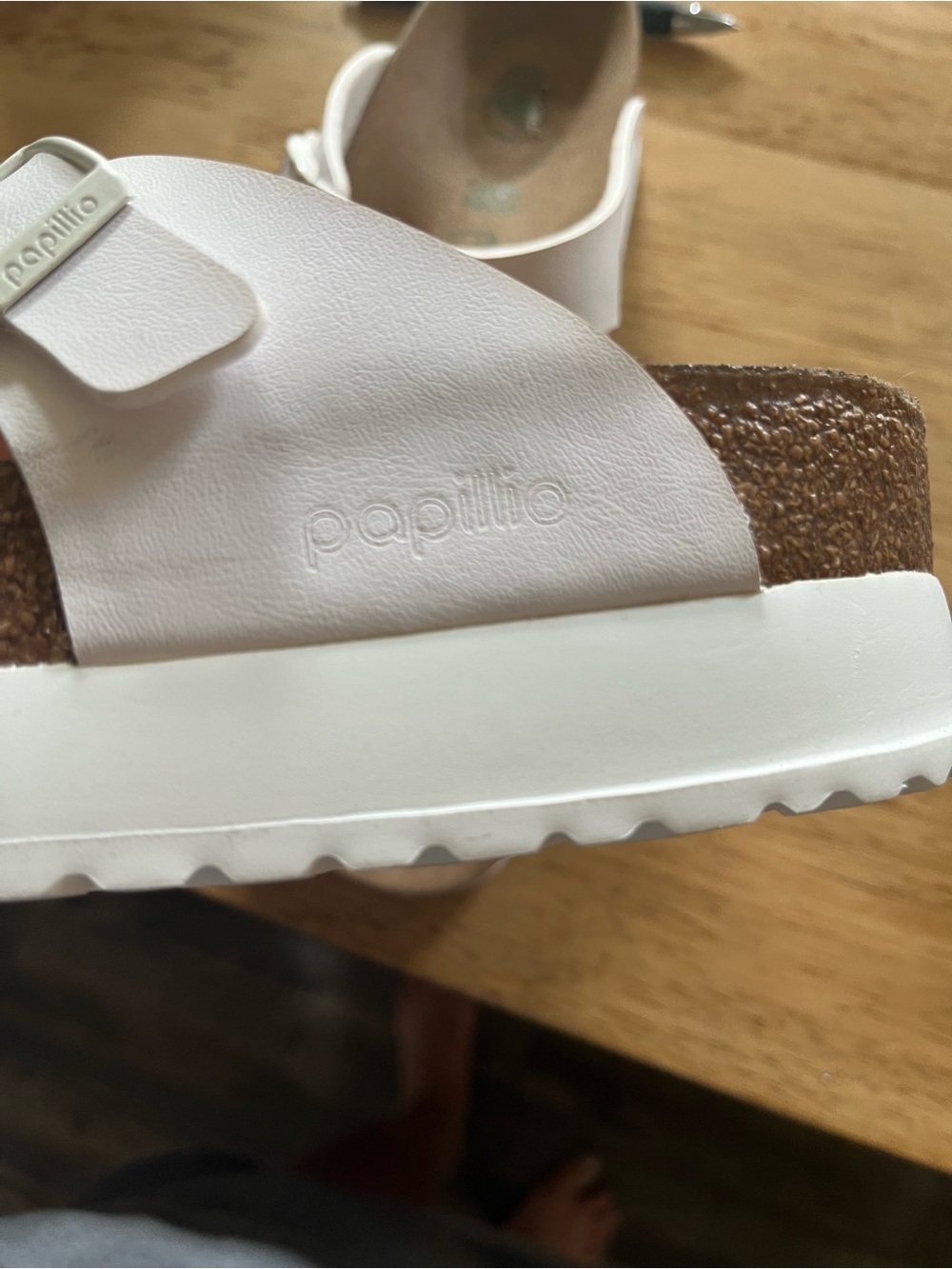 Papillio White T-Strap Women’s Sandals - Picture 4 of 4